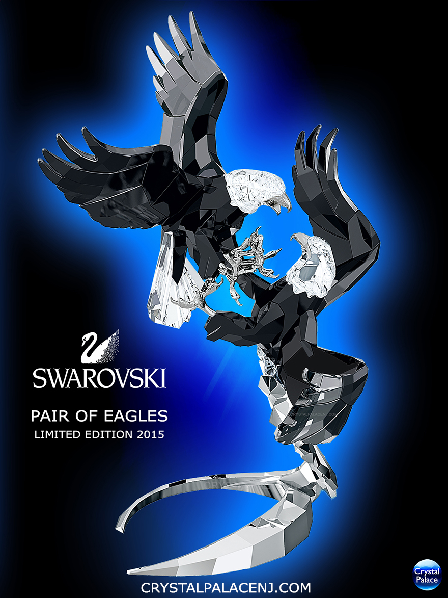 5063130 Swarovski Pair of Eagles Limited Edition 2015, Swarovski 120th Anniversary Eagles